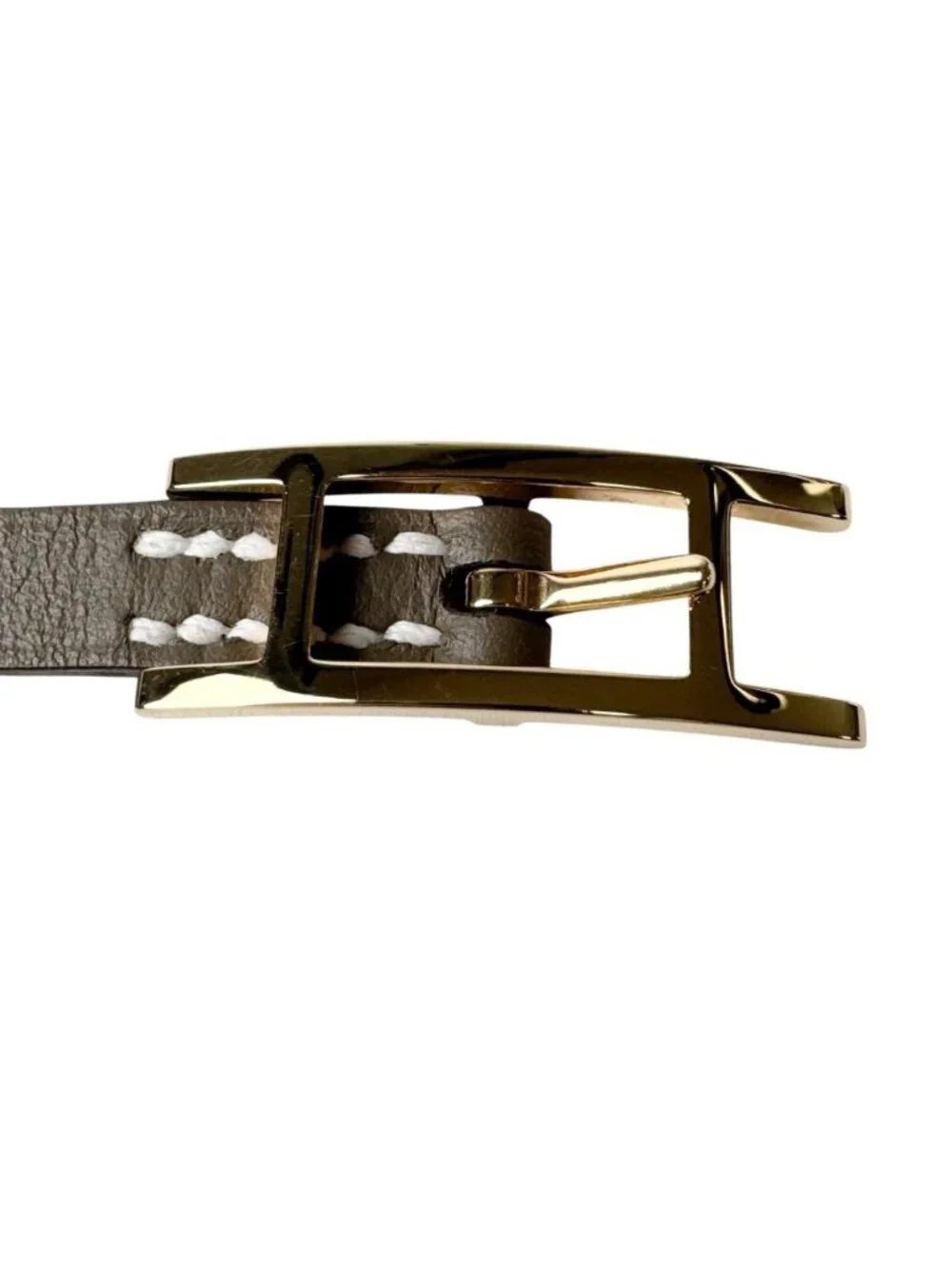 Hermes Behapi Double Tour Bracelet Gold Etoupe